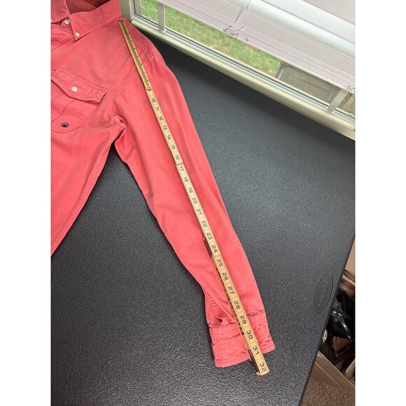 Southern Proper Men's Washed Red Long Sleeves Button-Down Henning Shirt L - Picture 10 of 10